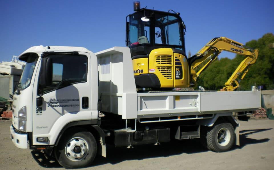 Truck And Digger Of Marlborough Turf Professionals NZ