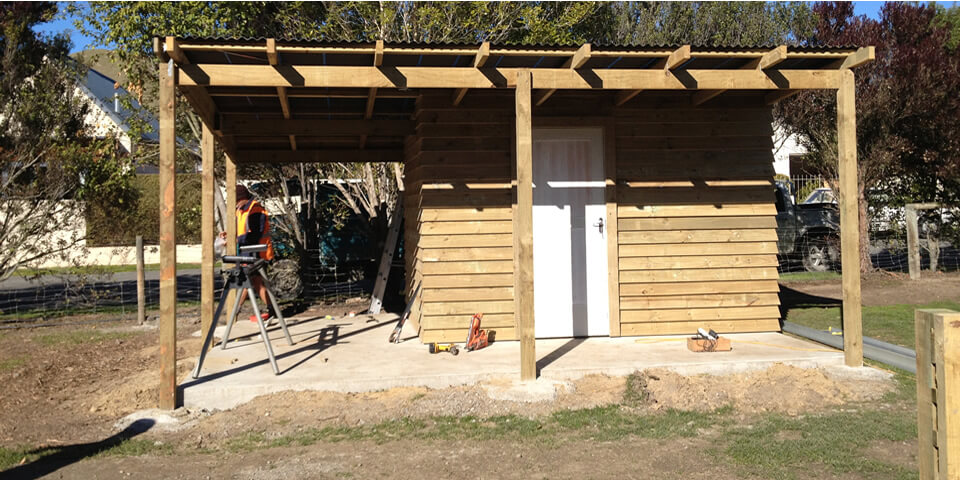 Wooden Shed Build with Porch